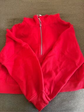 lululemon athletica Red Half-Zip Pullover Jacket